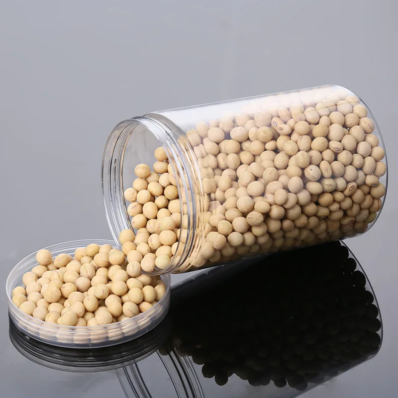Custom Child Proof Empty Storage Container Small Clear Pet Frost Round Plastic Food  Packaging Jar Cream Cans With Lids