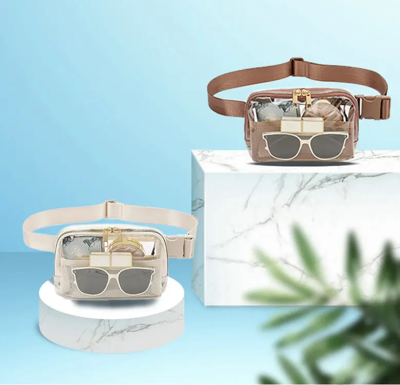 Chest Waterproof TPU Custom Logo Hiking Outdoor Fashion Travel Sport Run Bum Belt Fanny Pack Waist Bag For Women Lady 202