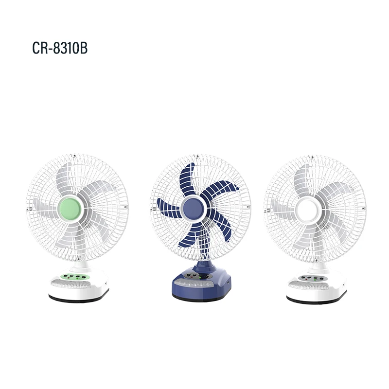 10 Inch Solar Indoor Electric Rechargeable USB Portable Table Fan With Battery Oscillation Rotary Switch Control Home Table Fan