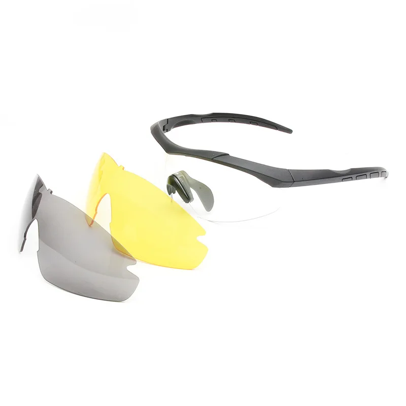 Tactical Goggles Real CS Outdoor Sports Special Forces Field Explosion proof Impact resistant Three Lens Tactical Glasses