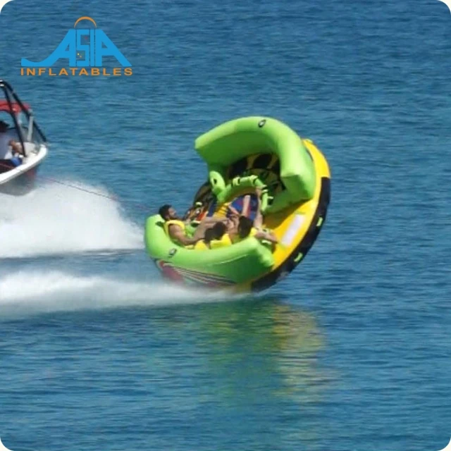 8 Passenger Inflatable Towable Water Ski Tube UFO Water Sofa  Aqua Rocket for Water Sports Games