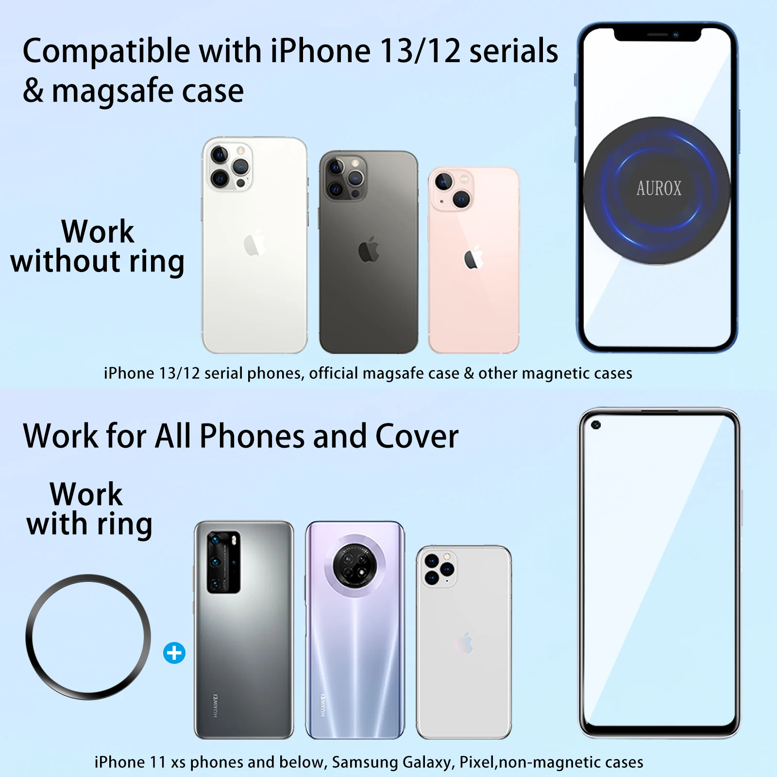 Magsafe 360 Degree Rotation N52 Strong Magnet Mount Universal Air Vent Car Magnetic Phone Holder for iphone12,13 series