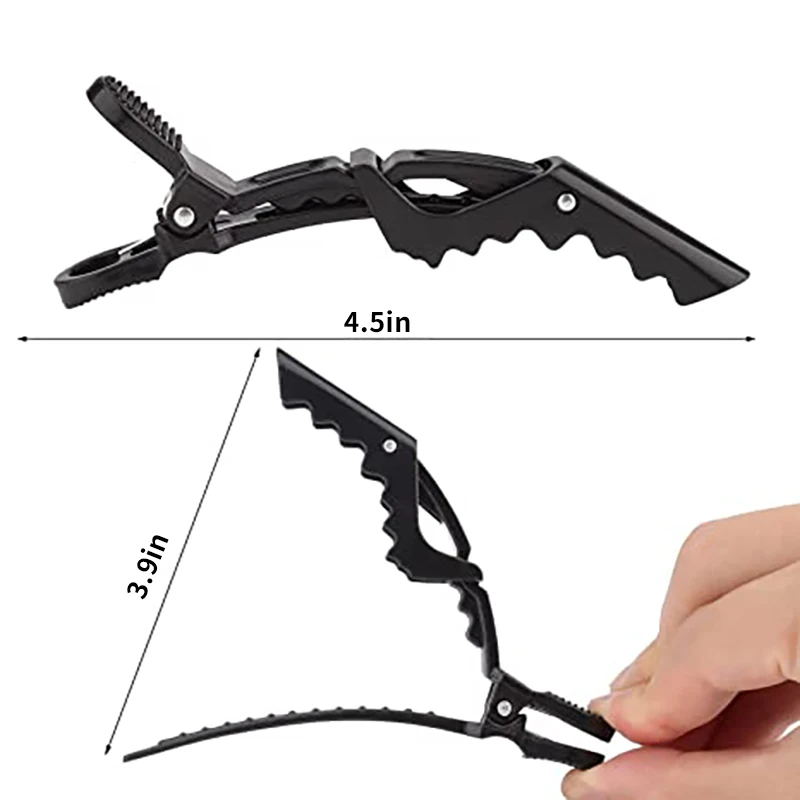 Hot-selling Factory Price Plastic Gator Clip Salon Hair Styling Tools Crocodile Hair Clips Professional Alligator Clips For Hair