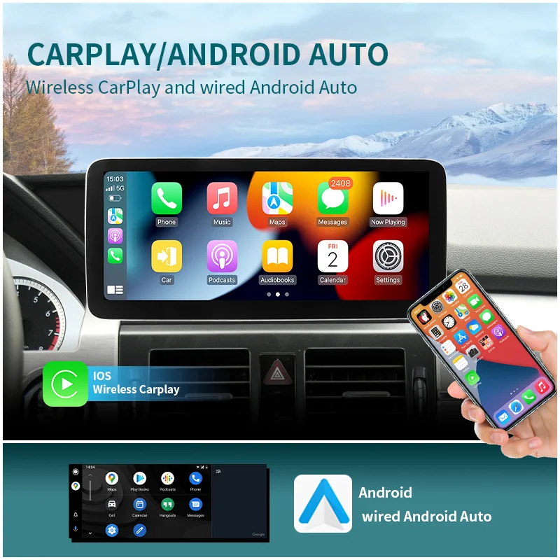 10 25 дюймов 12 3 QCM665 8-ядерный Android Автомобильный мультимедийный плеер для Mercedes Benz GLK 2008-2015