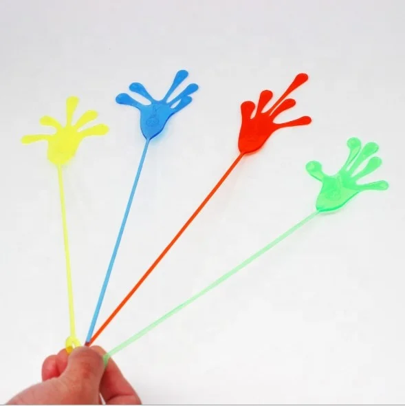 Wholesale TPR Toy Jelly Sticky Hand Toys With Yoyo OEM ODM Colorful Plastic toy For Kids Vending Machine