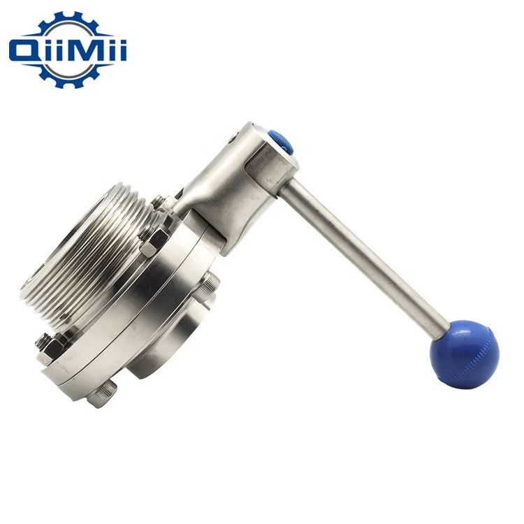 Clamp Ends Pull Handle Hygienic Stainless Steel Clamp Butterfly Valve