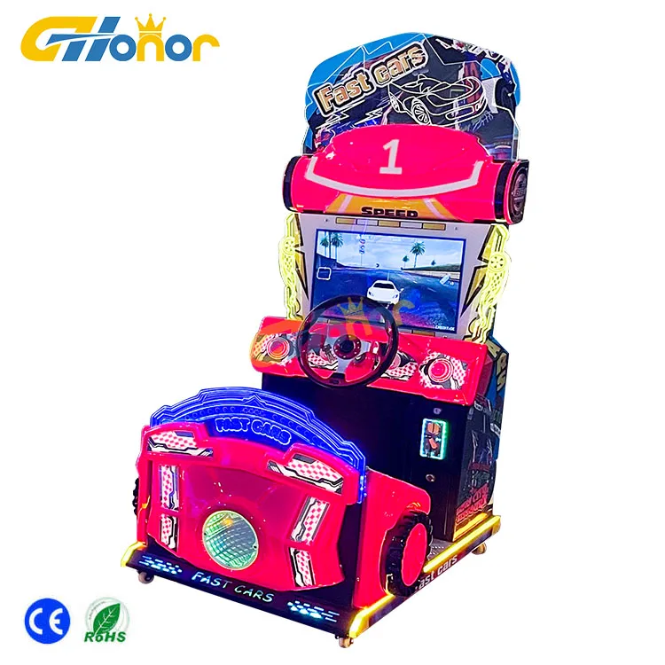 Shopping mall Hot selling Indoor children playground Fast Cars Coin operated game Machine Children Racing Car Game