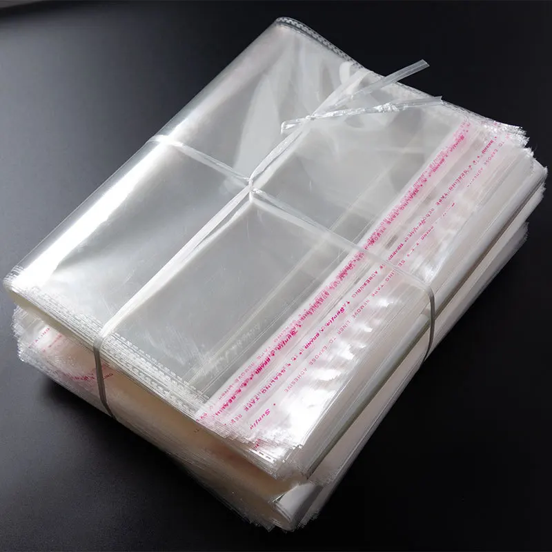 Customized Printed Biodegradable Large Self Adhesive Sealing OPP Clear Cellophane Bag for Clothes