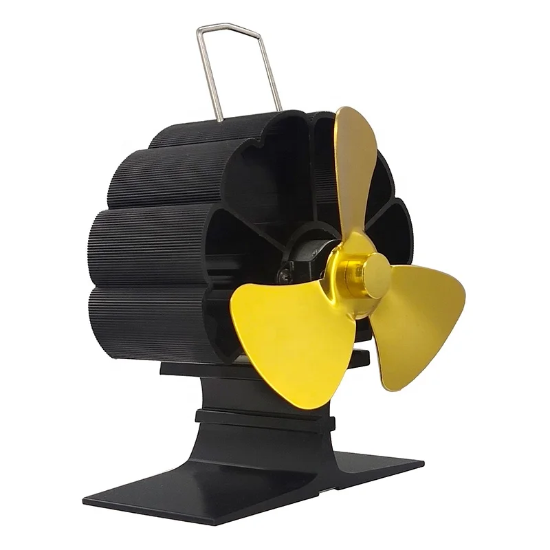 Mini Heat powered Stove Fan 3-Blade Fireplace Eco-friendly fan