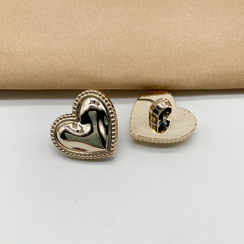 Buttons Heart Shaped Buckle Plastic Button Accessories with Enamel for Shoe Charms Women Dress Suits Blazer Jacket Uniform