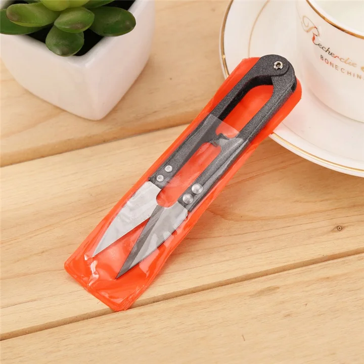 QY-375 No Foldable and Stainless Steel Blade Material Thread Cutter Scissor