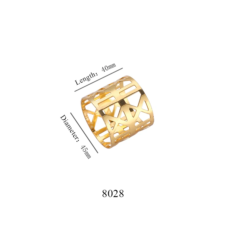 Luxury Gold Hotel Table Decorative Accessories Pearl Napkin Rings for Wedding