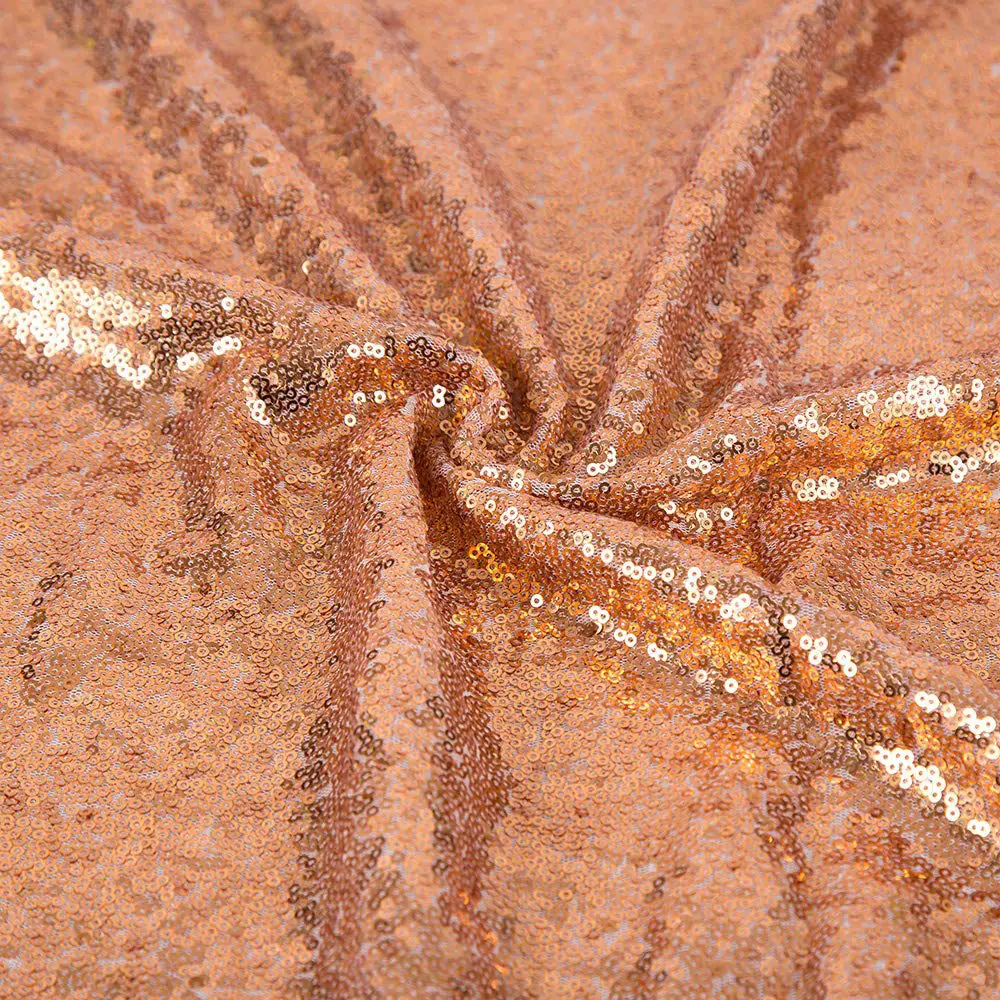 Wholesale Hotel Wedding Dinner Portable Background Glitter Fabric Stage Decoration 8ft x 8ft Rose Gold Sequin Curtain Backdrop