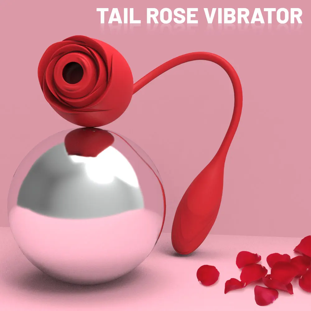 Hot Sale Best Seller Rose Sucking Vibrator 2 In 1 Rose Shape Vibrator Sex Toy Rose Vibrator Sex Products For Women