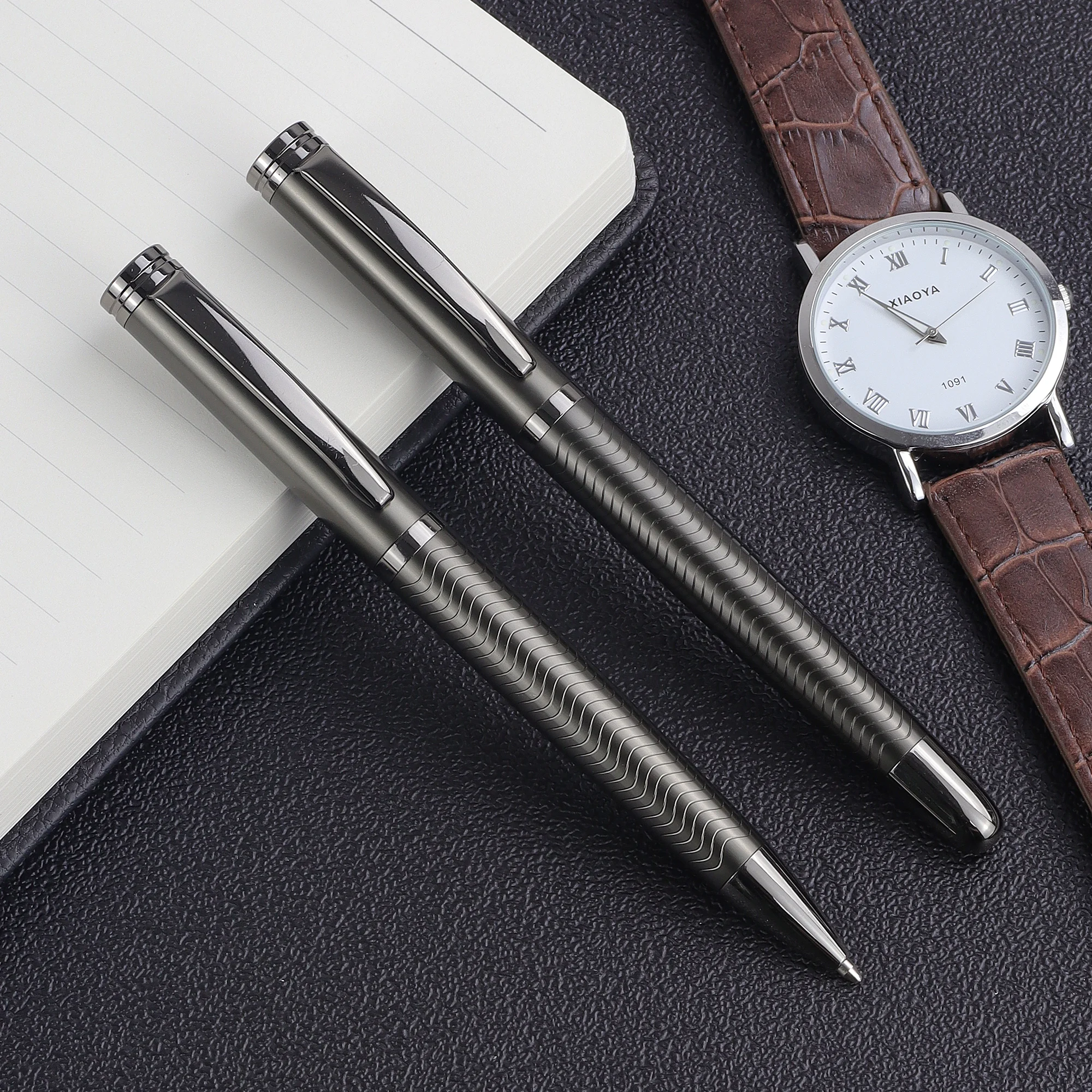 shiny silver or gold body customize laser engraved company logo high quality executive premium brand ballpoint pen