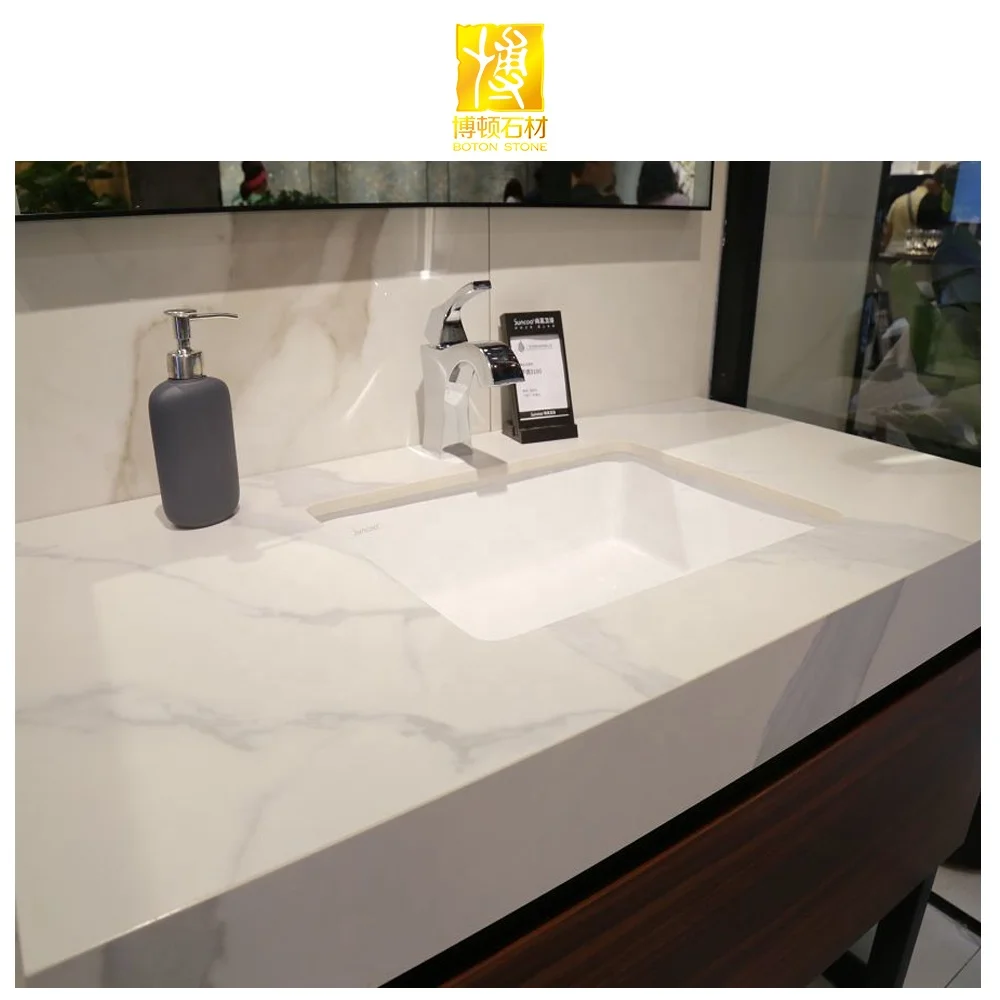BOTON STONE Custom Made Solid Surface Bathroom Furniture Wash Basin Sink Wall Hung Basin