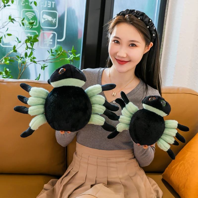 Wholesale simulation big spider plush toy funny doll Halloween gift stuffed animal toys