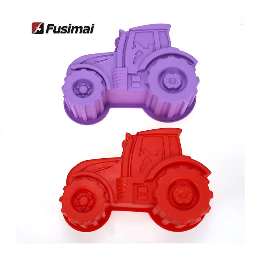 Форма для выпечки в форме автомобиля Fusimai, инструмент «сделай сам», 3d формы, силиконовая форма для трактора, торта