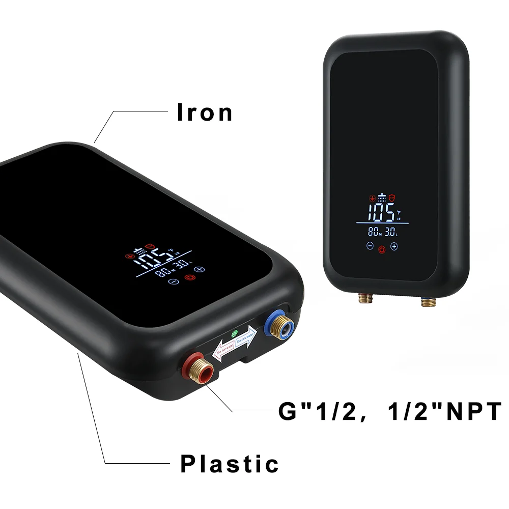 120V-240V New CE Automatic Bath Instant Electric Water Heater for Shower Car Waterproof White Kitchen Wall Power Water Heater