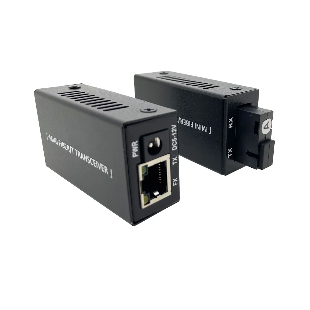 Mini Media Converter 1port Fiber 1 Rj45 Fiber Switch 1f1e Fast Optical Fiber Ethernet Switch Transceiver