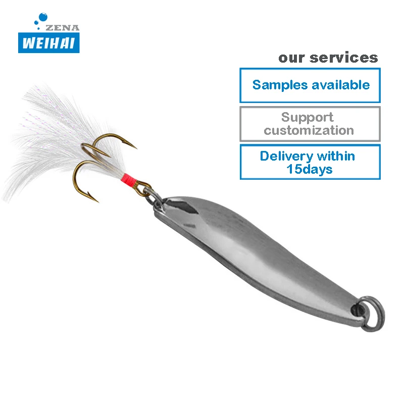 New Arrival Finely Processed 5-21g Metal Fish Spoon Lure Single Hooks Artificial Baits Gold Copper