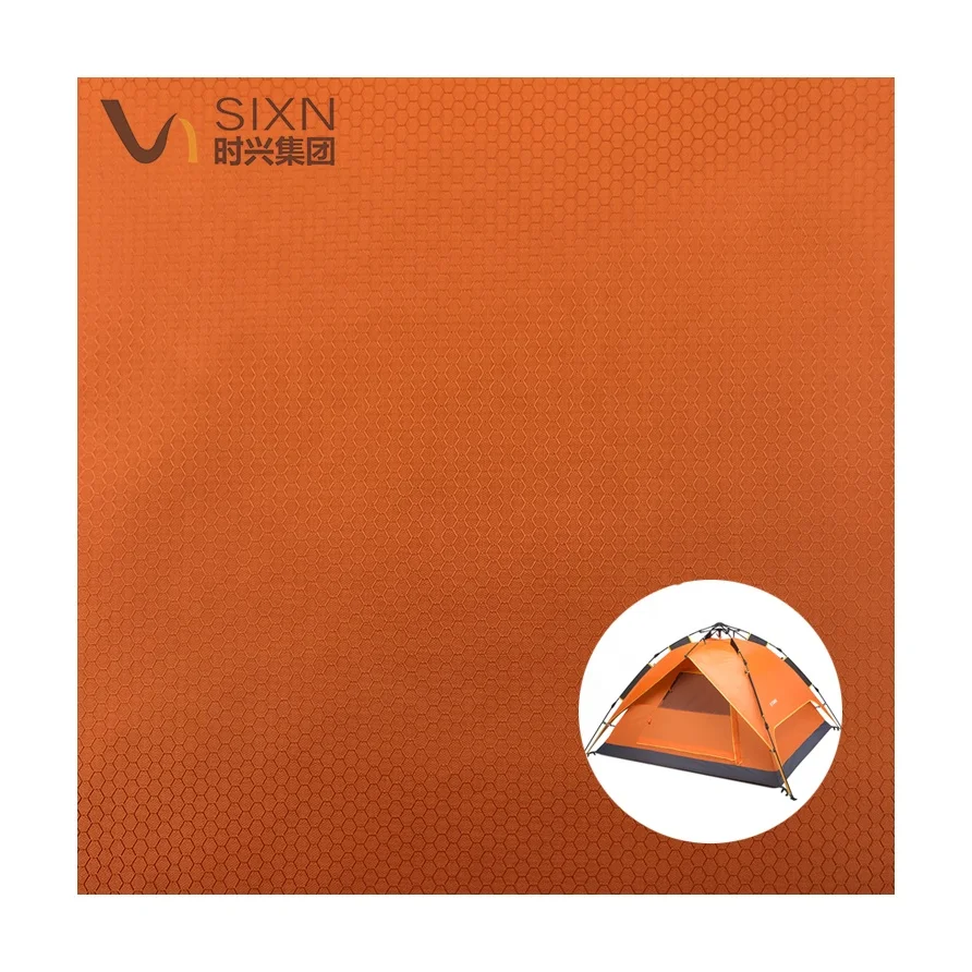 210T 230T Polyester Dobby Honeycomb 68D*68D  Taffeta PU Coated Waterproof Tent  Fabric