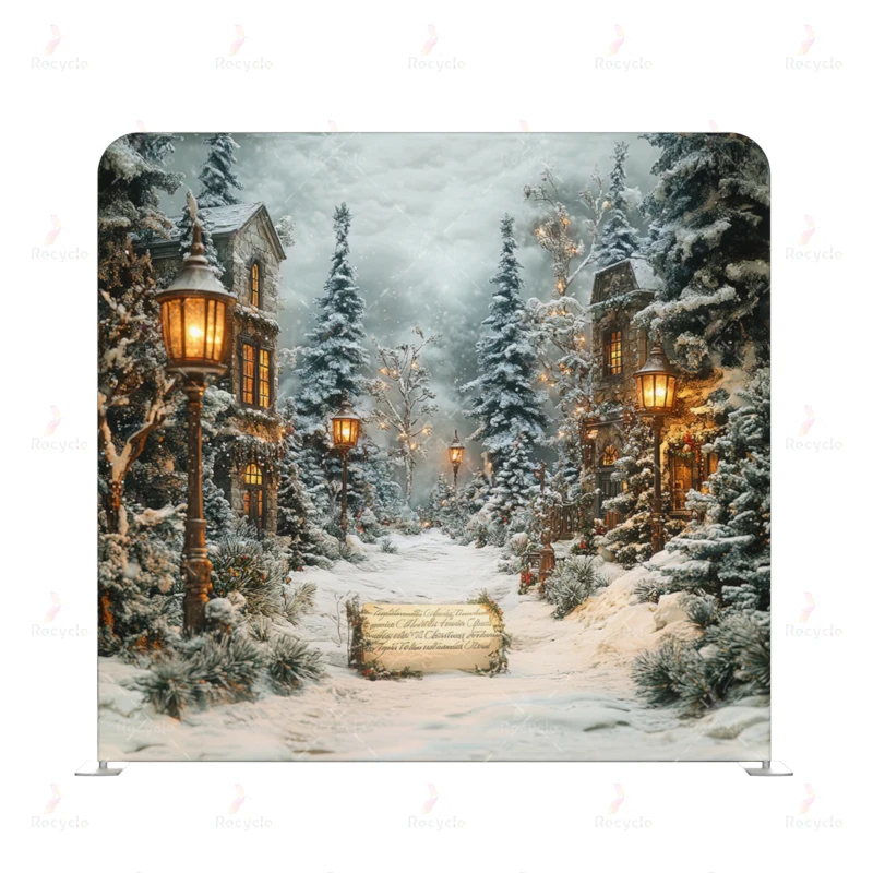 10ft 8Ft Event Stand Aluminum Backdrop Display  Tension Fabric Display portable Christmas  photo booth backdrop pillow case