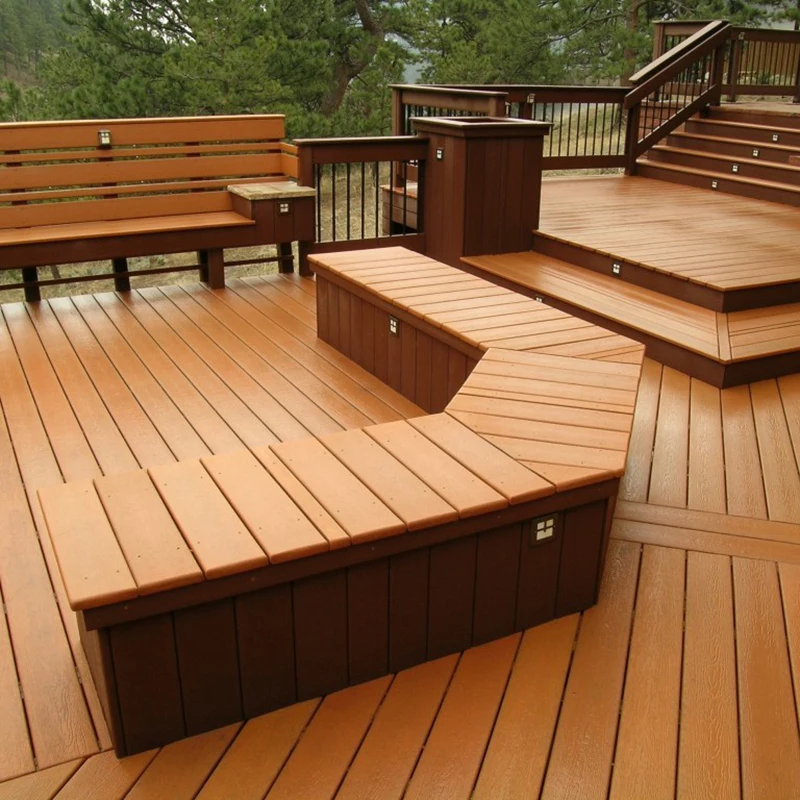 LYW Difficult Distortion Environmental friendly swimming pool deck floor composite wpc decking floor