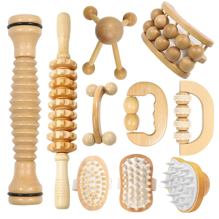 Wholesale wooden massage roller wood Therapy body massager Tools