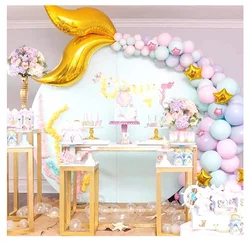 New Product Mermaid Party Supplies Baby Shower Bridal Shower Balloon Arch Kit Party Background Decorations Festival Decor