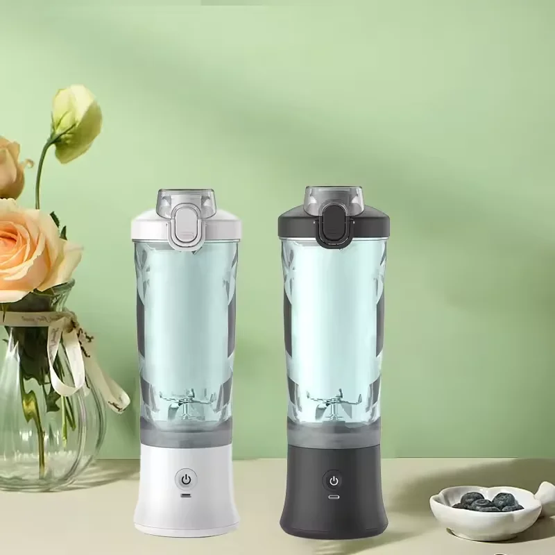 Powder Blender Machine Portable Usb Blender 600ml Protein Shaker Electric Rechargeable Waterproof Hand Blender With Drink Lid