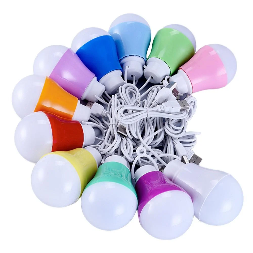 
Led 1.2m wire 5W 5V Small Bulbs Pvc Mini Dc Colorful Color shell Usb Light Bulb 