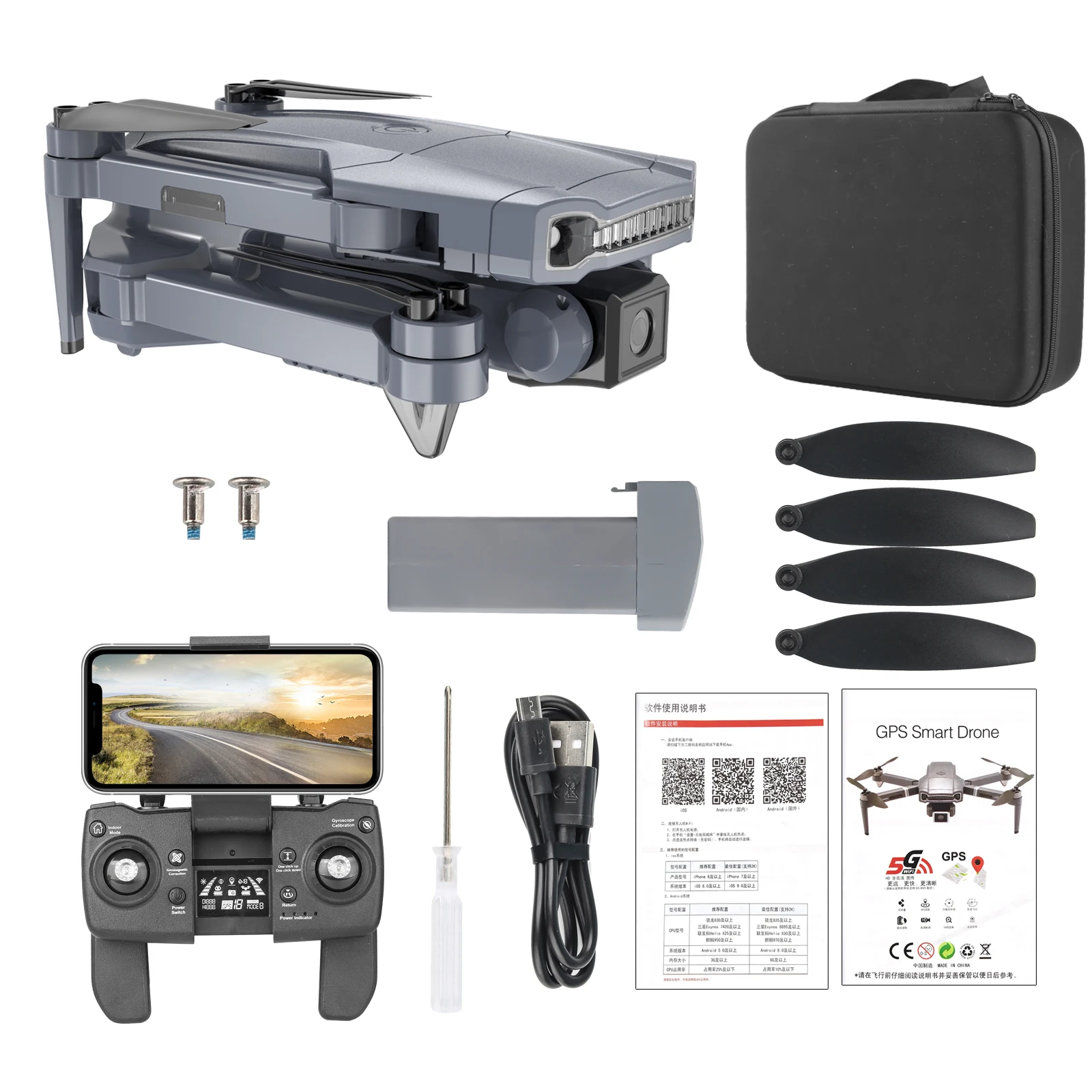 TSKS   Zoom Optical Flow Rc  Mini 6k Drone  Dual Camera Drones With Hd Camera  Gps Professional Drone