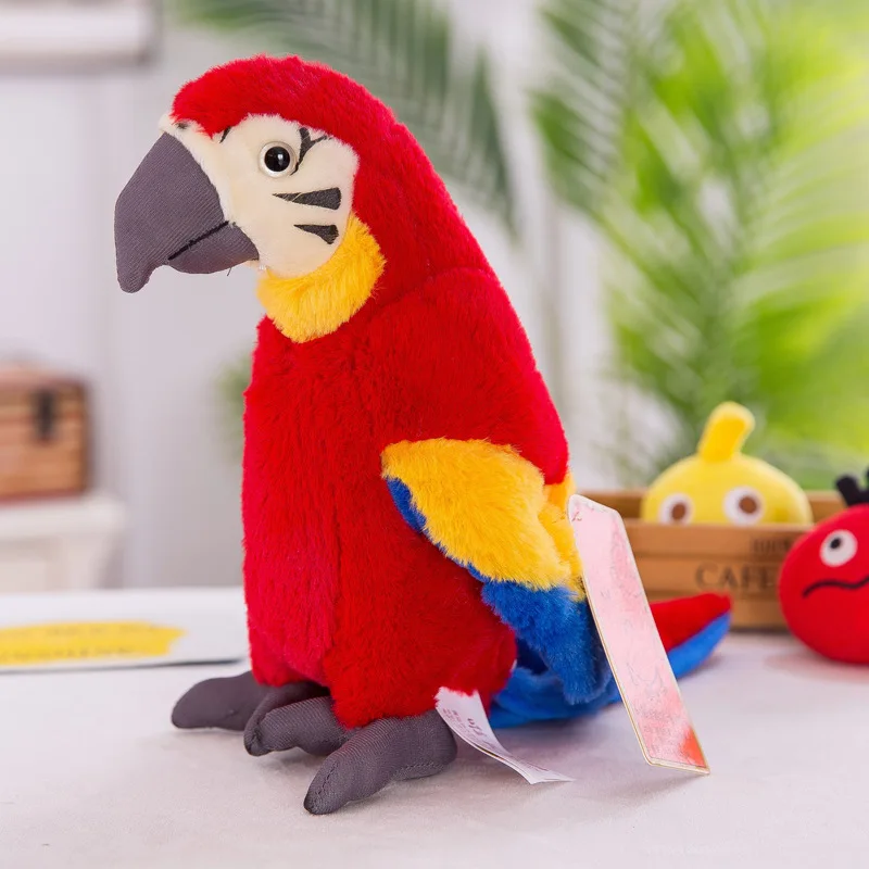 Cute Parrot Doll Simulation Bird Plush Toy Funny Ornaments Plush Doll For Children S Birthday Gifts