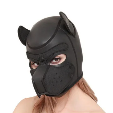 Hot Selling Restraint Hood SM Dog Sponge Harness Head Gear SexToy Face Mask Bondage Mask For Adults