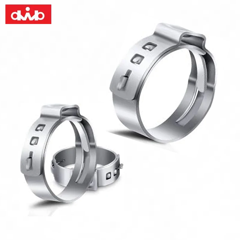 304 Stainless Steel 5/8 Inch PEX Cinch Clamps Rings Single Ear Hose Clamps  for PEX Tubing Pipe Fitting Connections