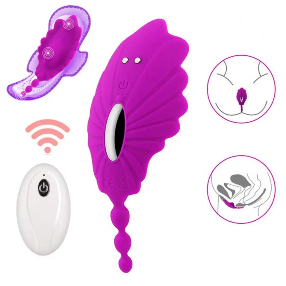 Wireless Remote Control Jump Egg Butterfly Vibrator with 10 Frequency Panty Wearable Masturbator Invisible Sex Product for Women