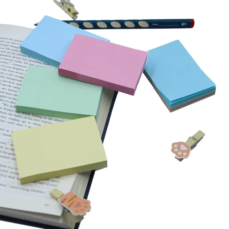 Wholesale Custom Factory Wholesale Color 4 Set Sticker Writing Eco Paper  Sticky Notes