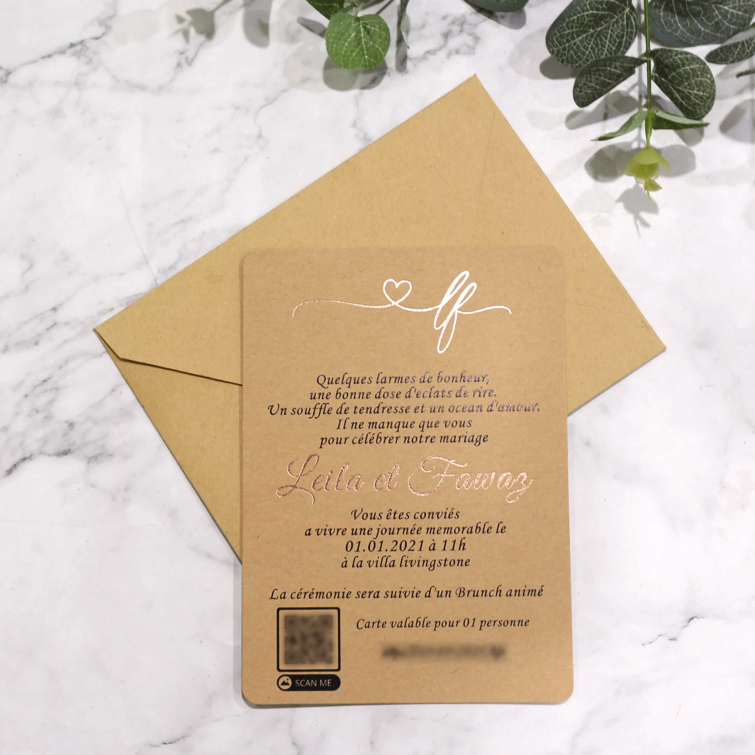 Деревенский переработанный декоративный фестиваль крафт свадебные приглашения с конвертами