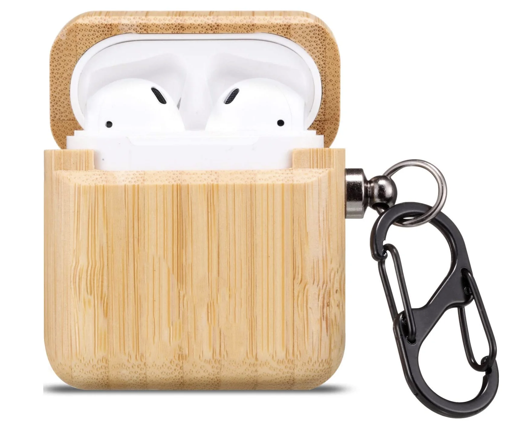 
Handmade Natural Bamboo Wooden Protective Case for AirPods 1 & 2 
