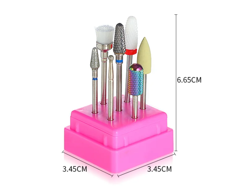 Professional safety cuticle nail drill bits diamond kit carbide nail bit set with box