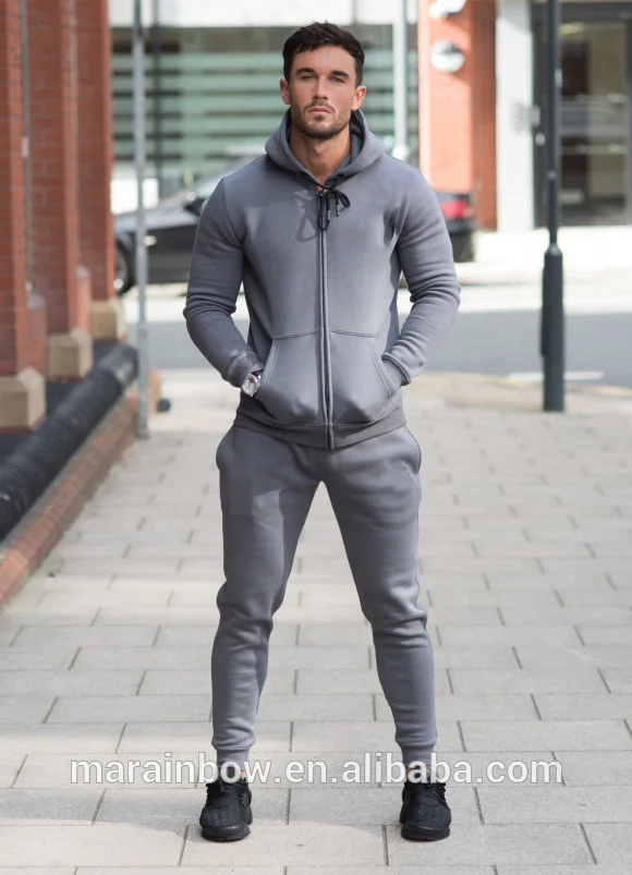 Tech fleece tracksuit 70% cotton 30% polyester fleece lining hoodie tapered jogger pants men latest design tracksuit