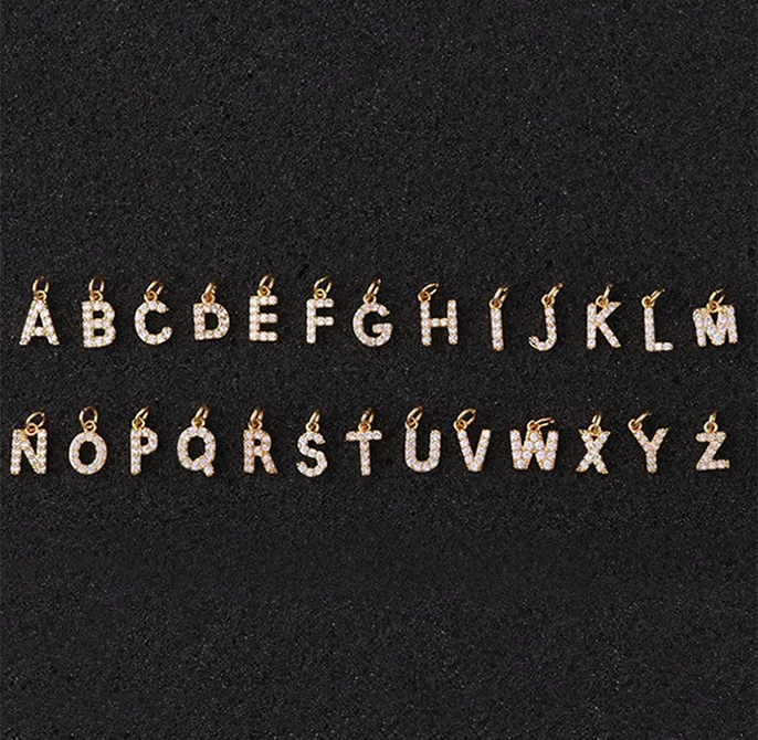 Cheap 925 Sterling Silver Dainty Initial Letter Pendants For Jewelry Making