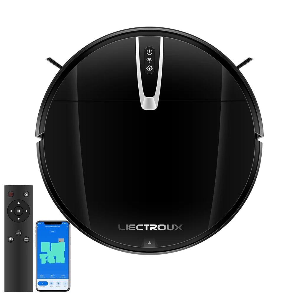 Robot Vacuum Cleaner   LIECTROUX V3S PRO ,Smart Mapping,WiFi App,Brushless Motor,Ideal for Pet Hair,Carpet,Floor