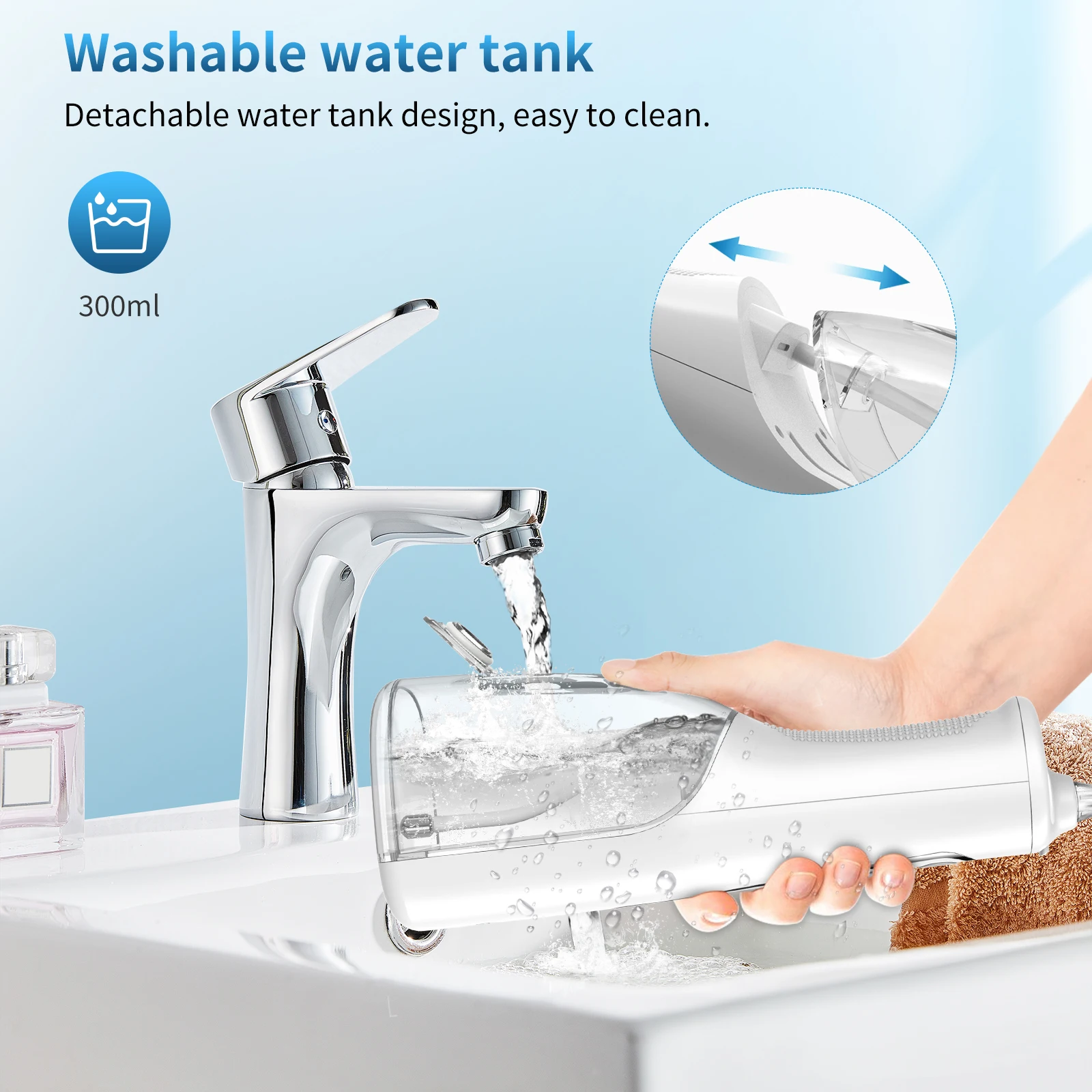 2024 New Products Wholesale IPX7 360 Rotation Electric Cordless Water Flosser For Teeth Cleaning