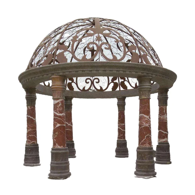 Modern Outdoor Garden Decor Custom-Size Sandstone Gazebo Pavilion Beautiful Natural Stone for Hotel NTWP-018Y for Sale