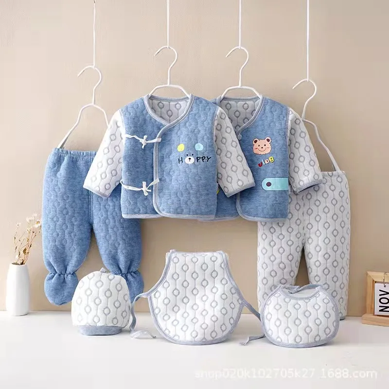 Sell well Baby Four Seasons Seven-piece Suit 0-12 Months newborn Suit Baby Gift Box Cotton Clothing Supplies