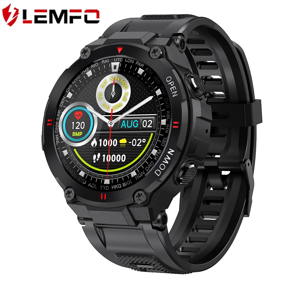 LEMFO K22 new arrival smart watch man boys sport heart rate health monitoring smart watch with BT call reminder