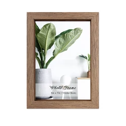 Nordic Style 5x7 Handmade Natural Dark Brown Wood MDF Photo Frame