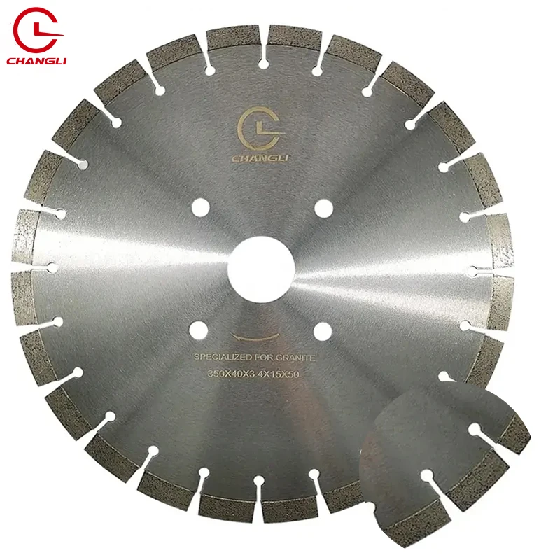 China Manufacturer High Frequency 350 mm long teeth Reinforced High Speed Steel Cutting Granite Diamond Saw Blade